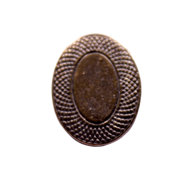 Oval Antique Metal Shank Button